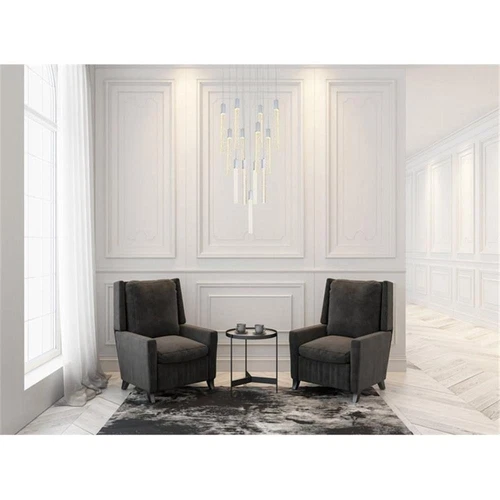 Elegant Lighting Weston 13-Light Modern Metal and Crystal Pendant in Chrome - Picture 8 of 8