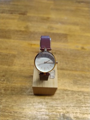 Skagen Damen Uhr SIGNATUR, Slim Line,  SKW2641, GOLDFARBEN, Lederband Braun, 