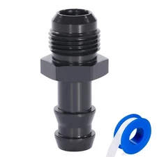 Breezliy 10AN Male Flare to 5/8 Hose Barb Straight Fitting Adapter Aluminum B...