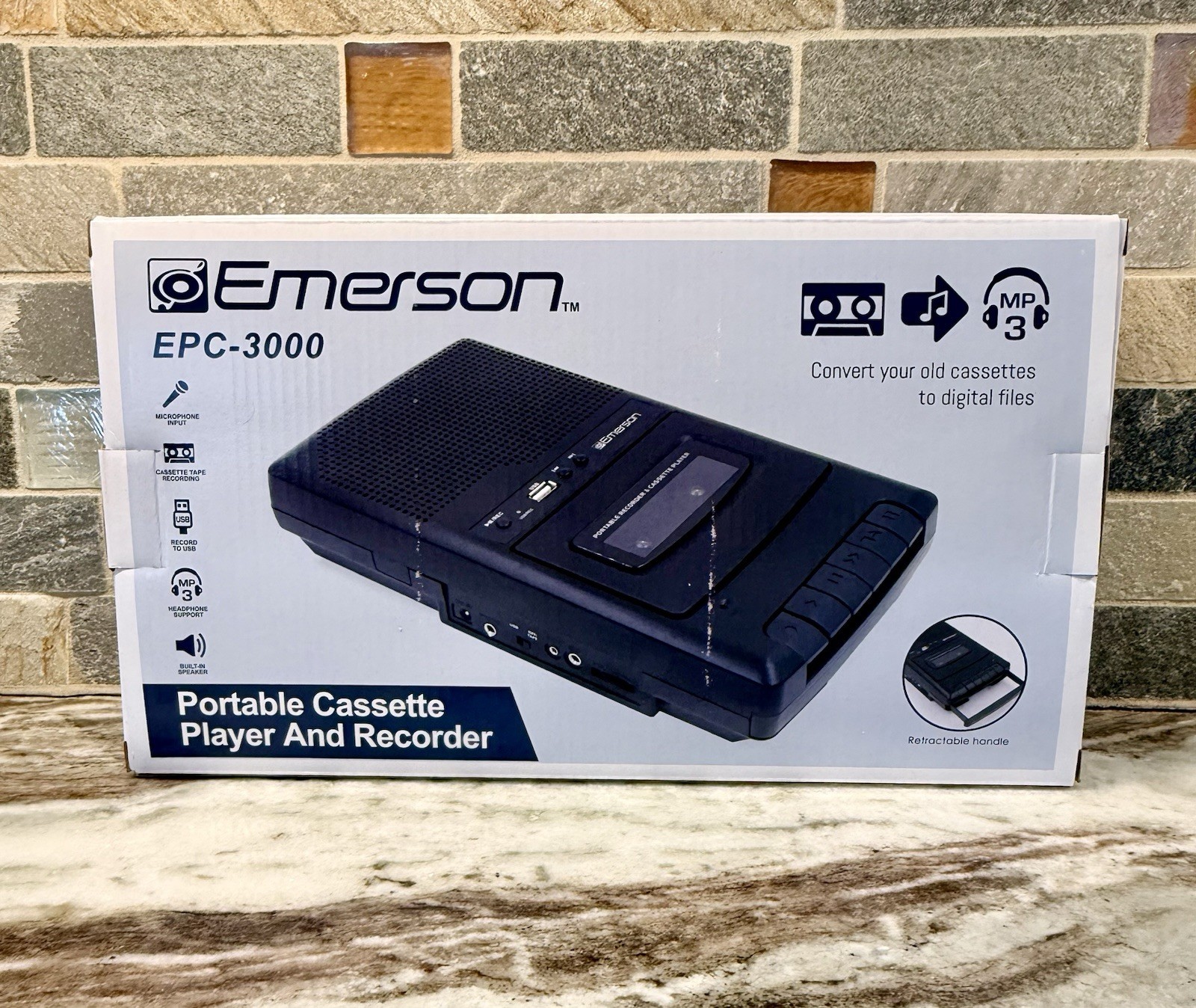 Emerson Portable Cassette Player & Recorder~Convert Old Cass