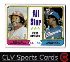 1974 Topps #332 All-Star First Basemen (Dick Allen / Hank Aaron)