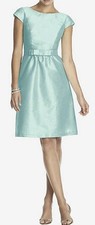 Alfred Sung , Cap Sleeve Cocktail Dress Size 6 , Blue Mist