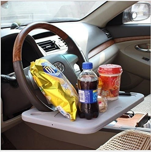 Steering Wheel Tray, Car Table Tray, Steering Wheel Desk for Laptop and Vehicle - Image 2 of 4