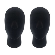 2 Pcs Wig Mannequin Head Foam Manican Hat Display Dummy for Wigs