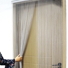 New! Aluminium Door Fly Screen Metal Chain Curtain Blind Insect Blinds ⭐⭐⭐⭐⭐