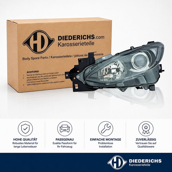 Hauptscheinwerfer Rechts Diederichs 5620080 FÜR Mazda Frontscheinwerfer-image
