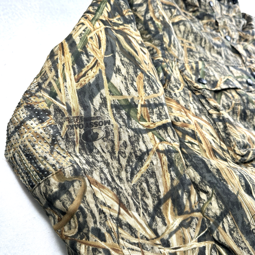 VTG Mens Game Winner Camo Puff Jacket Size Large Hunting Hooded Full Zip Outdoor - Picture 8 of 14