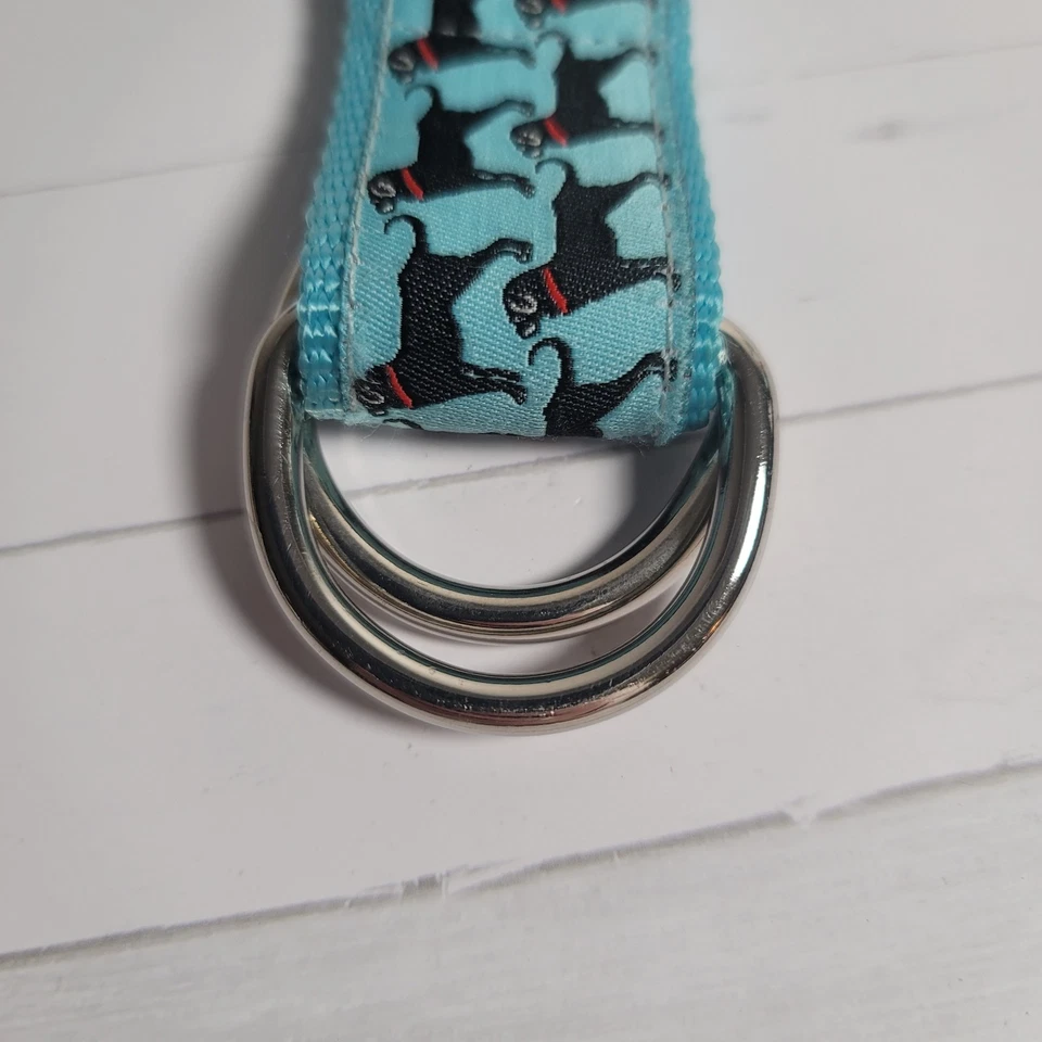 The Black Dog Marthas Vineyard Belt Womens S Light Blue D Ring Casual Preppy - Image 3 of 4