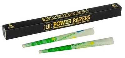 Power Papers Cones King Size 100 Euro   4er Pack vorgedrehte Hülsen