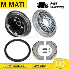 For Yamaha Big Bear 350 2x4 YFM350U Rear Brake Plate &Drum Hub Shoes Kit 1996-99