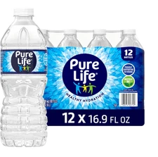 Pure Life Purified Water Bottles, 12 Pack - Still Bottled Water Enhanced.