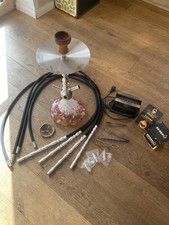 Großes Shisha Komplettset – 4 Schläuche – Kohleanzünder + Zubehör