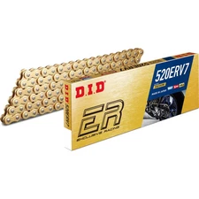 DID 520 ERV7 X-Ring Chain - Street - Gold, 120 Link 520ERV7120ZBCL77