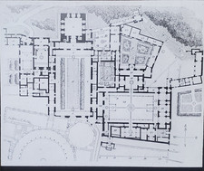 Plan, Alhambra, Granada, Spain, Magic Lantern Glass Slide