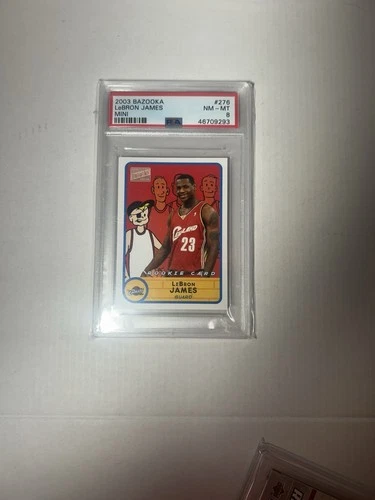 Topps 2003-04 Bazooka LeBron James #276 Mini Rookie Cleveland Cavaliers PSA 8