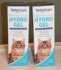 Vetericyn Plus Hydro Gel for cats spray-on gel care 3 fl oz LOT OF 2