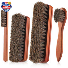 4 Pcs Shoe Brush, Boot Brush, Horse Hair Brush for Leather, Shoe Polish Brush...