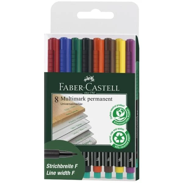 FABER-CASTELL Permanent-Marker MULTIMARK F, 4er Etui Faber-Castell 151304 (40054 - Bild 2 von 3