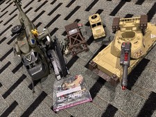 Special Forces Tan Tank  Helicopter Military Vehicle Toy Lights and Sounds Work