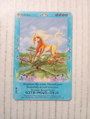Bella Sara Treasures Mikiko 30/55 Bonsai Grove Common Horse Trading Card 2009