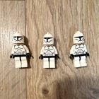 LEGO Star Wars Phase 1 Clone Trooper Minifigure Lot of 3 White Armor w/ Helmets