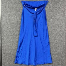 ASOS Design Dress Womens 14 Blue Strapless Maxi Gown Formal Evening Prom NEW