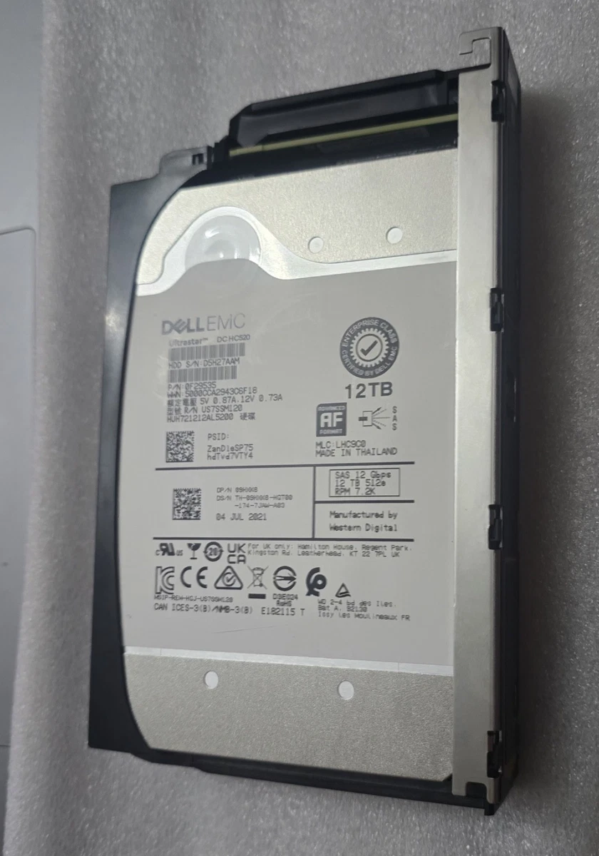 Dell SAS Internal Hard Disk Drives 12 TB Storage Capacity for sale
