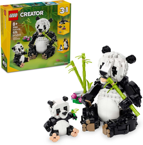 LEGO Creator 3 in 1 Wild Animals Panda Family - Building Toy with 3...