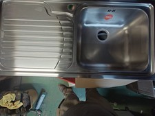 Franke Stainless Steel Kitchen Sink with Left-Hand Drainer Pre Drilled Mono Tap