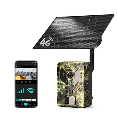 Cellular Trail Camera for Outdoor - Auto Connect Nationwide 4G LTE Non Stop Sola