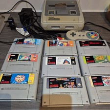 Super Nintendo SNES console bundle plus 9 games