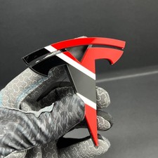 Tesla Multicolor 3d Emblems Custom Badges Set Of 2