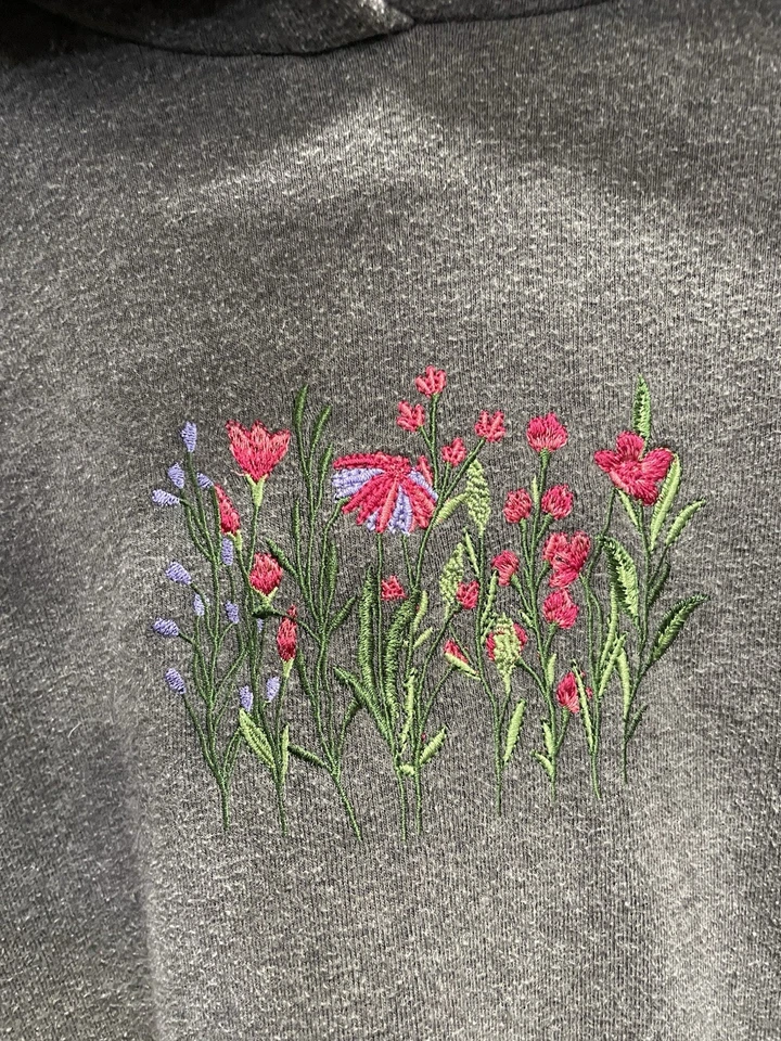 Sudadera Mujer Rue 21 Rosa y Verde Floral Bordada Gris Talla XL Foto 4 de 4