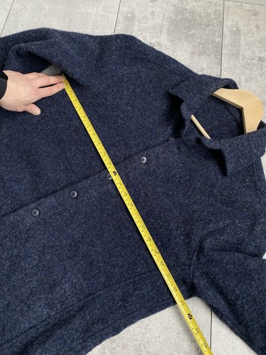 Brook Taverner Greenland Navy Blue Pure New Wool Men’s Overshirt Size L rrp99£ - Picture 17 of 17