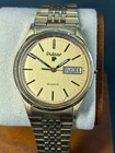 Vintage Pulsar Seiko Gold Tone Men’s DayDate Classy Elegant Round Watch