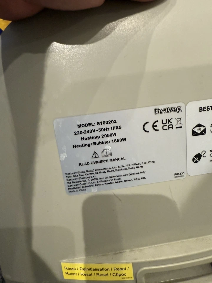 Bestway Lay-Z Spa Hot Tub Pump/Inflator WIFI Layz Heater Freezeshield S100202 - Image 3 of 3