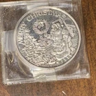 1 oz .999 Fine Silver Round 1985 Merry Christmas Design Collectible Coin Shape