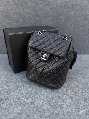 Chanel Black Leather Duma Backpack Silver Hardware OG All Fantastic Condition - Image 1 of 4
