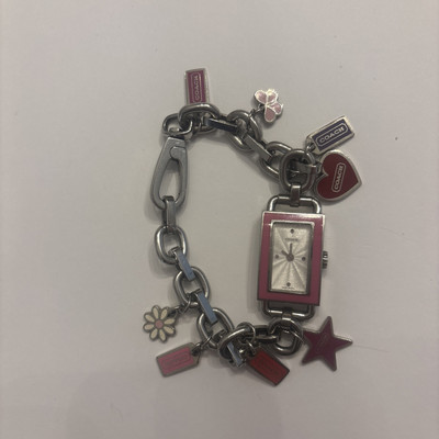 COACH 腕時計　チェーンリンクチャーム　ブレスレット　ヴィンテージ COACH Watch Silver Chain Link Charm Bracelet Watch Vintage