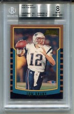 2000 Bowman Tom Brady Rookie Card BGS 8 NM MINT w 9.5 9 Graded Football #236. rookie card picture