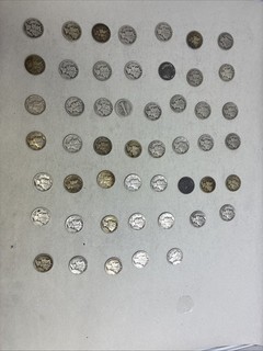United States $5 Roll Of 90% Mercury Dimes .900 Silver Coins 🇺🇸#2