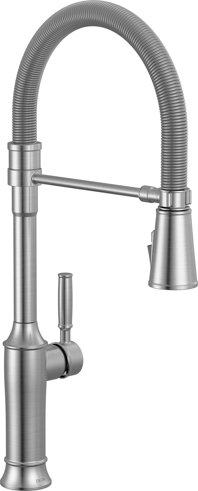 Delta 9684-DST Renaldi 1.8 GPM 1 Hole Pre-Rinse Kitchen Faucet - Lumicoat Arctic
