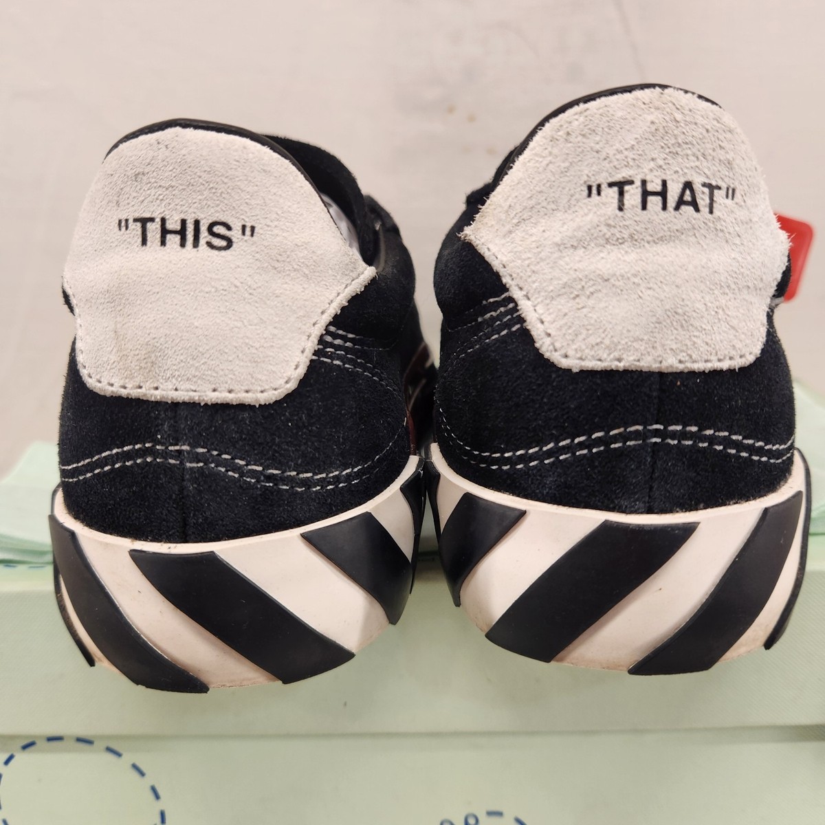 NWT Off-White Vulcanized Low Black Arrow Sneaker  EU size 39 $490 Off-White Vulcanized Low Black White Arrow Sneaker WOMENS  main image 4