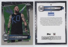 2025 Topps Chrome WWE Neon Green & Black Refractor Kevin Owens #91
