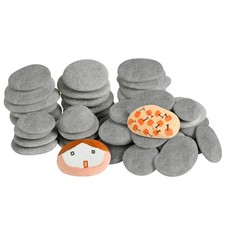 45 Pcs Painting Rocks Bulk, River Rocks for Painting, Flat Smooth Rocks for DIY