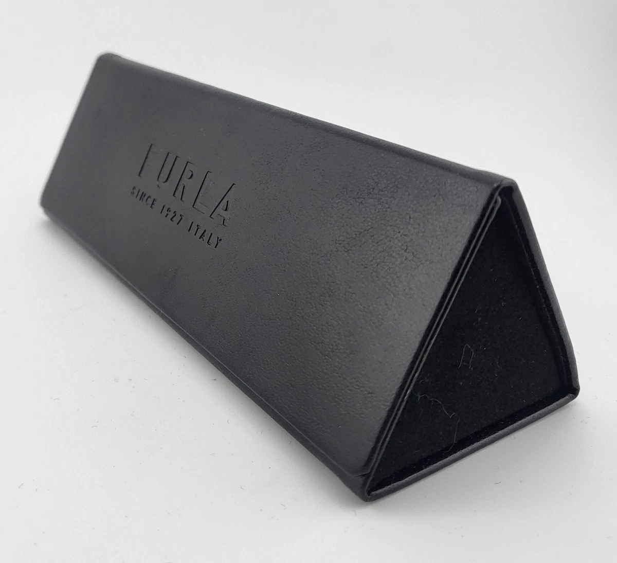 Furla Black Foldable Triangle Sunglasses Case with‎ Cleaning Cloth Hard Shell Furla Tri Fold Sunglass Case With Cleaning Cloth Made in  main image 3