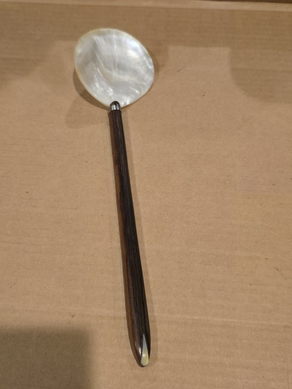 Antique Mother-of-pearl Serving Spoon 