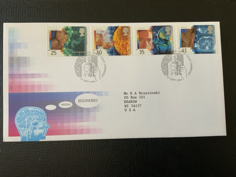 Great Britain 1994 #1577-1580 Medical Discoveries - FDC
