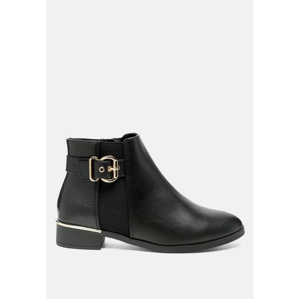 London Rag Womens Frothy Buckled Ankle Boots With Croc Detail 75 11590₽