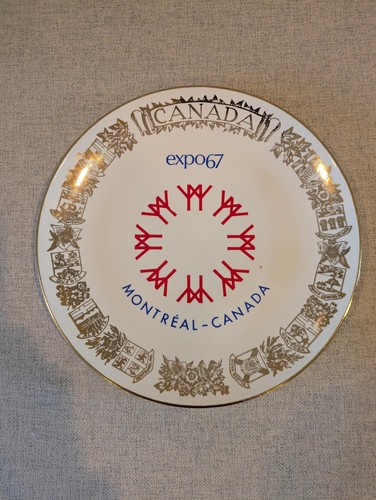 Vintage, decorative Montreal Expo 67 commemorative plate